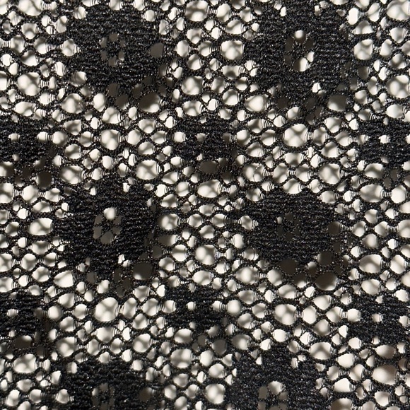 Victoria Secret Black lace bodysuit long sleeve Low Back size M/L Thong back. - Picture 3 of 9